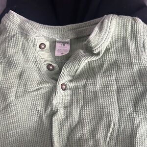 Carter's Sage Green Long Sleeve Henley